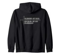Blessed By God Spoiled By My Husband Protected By Both Zip Hoodie