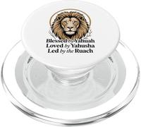 Blessed By Yahuah Loved By Yahusha Led Ruach Lion of Judah PopSockets PopGrip for MagSafe