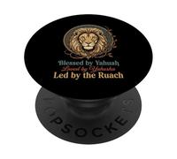 Blessed By Yahuah Loved By Yahusha Led Ruach Lion PopSockets Adhesive PopGrip