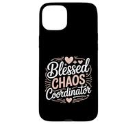 Blessed Chaos Coordinator Mom Life Hearts Case for iPhone 15 Plus
