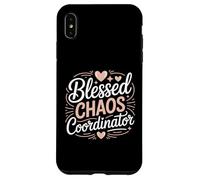 Blessed Chaos Coordinator Mom Life Hearts Case for iPhone XS Max