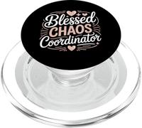 Blessed Chaos Coordinator Mom Life Hearts PopSockets PopGrip for MagSafe