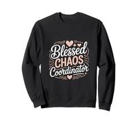 Blessed Chaos Coordinator Mom Life Hearts Sweatshirt
