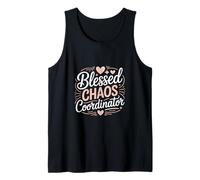 Blessed Chaos Coordinator Mom Life Hearts Tank Top
