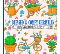 Blessed & Comfy Christian Coloring Book: Large Print Christian spring Coloring Pages For Adult