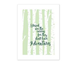 Blessed Curious Adventure Silver Birch Canvas Wall Art Print