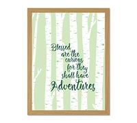 Blessed Curious Adventure Silver Birch Large Framed Art Print Poster Wall Decor 18x24 inch