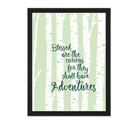 Blessed Curious Adventure Silver Birch Large Framed Art Print Poster Wall Decor 18x24 inch