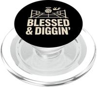 Blessed & Diggin' Volleyball Christian Motto PopSockets PopGrip for MagSafe