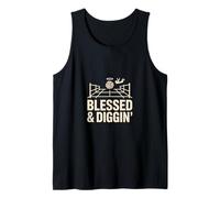 Blessed & Diggin' Volleyball Christian Motto Tank Top