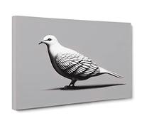 Blessed Dove Bird Canvas Wall Art Print Ready to Hang, Framed Picture for Living Room Bedroom Home Office Décor, 30x20 Inch (76x50 cm)