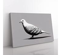 Blessed Dove Bird Canvas Wall Art Print Ready to Hang, Framed Picture for Living Room Bedroom Home Office Décor, 76x50 cm (30x20 Inch)