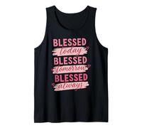 Blessed Faith Christian Inspirational Positive Quote Tank Top