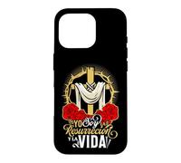 Blessed Faith God Cross Bible Verse Mexican Devotion Phrase Case for iPhone 16 Pro