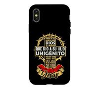 Blessed Faith God Cross Bible Verse Mexican Devotion Phrase Case for iPhone X/XS
