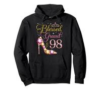 Blessed Graced & 98 Years Old 98th Birthday Woman Queen Bday Pullover Hoodie