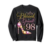 Blessed Graced & 98 Years Old 98th Birthday Woman Queen Bday Sweatshirt