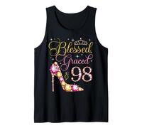 Blessed Graced & 98 Years Old 98th Birthday Woman Queen Bday Tank Top