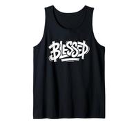 Blessed Graffiti Faith Message Urban Typography Art Tank Top