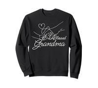 Blessed Grandma Minimal Line Art Christian Grandmother Sweatshirt