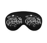 Blessed Grandma Sleep Mask Soft Blindfold Portable Eye Mask with Adjustable Strap for Men Women
