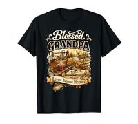 Blessed Grandpa Father's Day Sweet Graphic Novelty T-Shirt