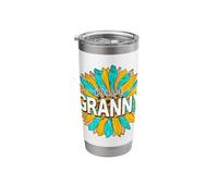 Blessed Granny Sunflower Artful Illustration Stainless Steel Insulated Tumbler