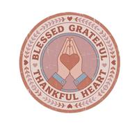 Blessed Grateful Thankful Heart Metal Tin Sign