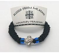 Blessed Handmade Greek Christian Orthodox Prayer Rope from Mt.Athos (Komboskoini Chotki) Black Flexible