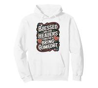 Blessed Healer Matthew 5:4 Bow Design Pullover Hoodie