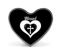 Blessed Heart Metal Brooches 1 Inch Decorative Badges Exquisite Decorations Pins for Clothing