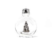 Blessed Holy Water - Round Glass Bottle FILLED with Lourdes Water