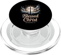 Blessed In Christ Cross Ephesians 1:3 Heavenly Glory PopSockets PopGrip for MagSafe