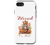Blessed Is Best Christian Fall & Autumn Cute Vintage Racoon Case for iPhone SE (2020) / 7/8