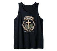 Blessed is He Who Comes Matthew 21:9 Christian Emblem Tank Top