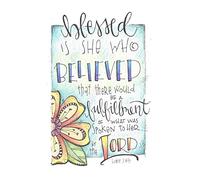 Blessed Is She Who Believed Lined Journal