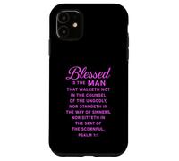 Blessed Is The Man Psalm 1:1 Bible Verse Scripture Prayer Case for iPhone 11