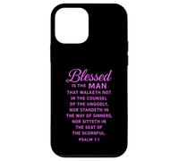 Blessed Is The Man Psalm 1:1 Bible Verse Scripture Prayer Case for iPhone 12 mini