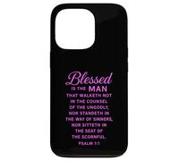 Blessed Is The Man Psalm 1:1 Bible Verse Scripture Prayer Case for iPhone 13 Pro