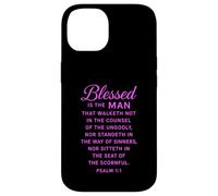 Blessed Is The Man Psalm 1:1 Bible Verse Scripture Prayer Case for iPhone 14