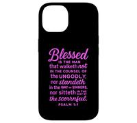 Blessed Is The Man Psalm 1:1 Bible Verse Scripture Prayer Case for iPhone 14