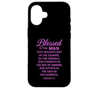 Blessed Is The Man Psalm 1:1 Bible Verse Scripture Prayer Case for iPhone 16