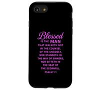 Blessed Is The Man Psalm 1:1 Bible Verse Scripture Prayer Case for iPhone SE (2020) / 7/8