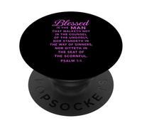 Blessed Is The Man Psalm 1:1 Bible Verse Scripture Prayer PopSockets Adhesive PopGrip