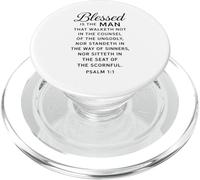 Blessed Is The Man Psalm 1:1 Bible Verse Scripture Prayer PopSockets PopGrip for MagSafe