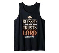 Blessed is The Man Who Trusts Lord Bible Verse Jesus Tank Top
