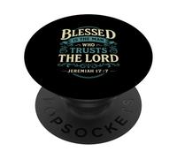 Blessed Is The Man Who Trusts The Lord Christian PopSockets Adhesive PopGrip