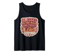Blessed is The Man Who Trusts The Lord Christian Womens Girl Tank Top