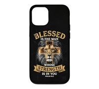 Blessed Is The Man Whose Strength Is In You Psalm 84:5 Lion Case for iPhone 12/12 Pro