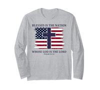 Blessed is The Nation Whose God is The Lord Long Sleeve T-Shirt